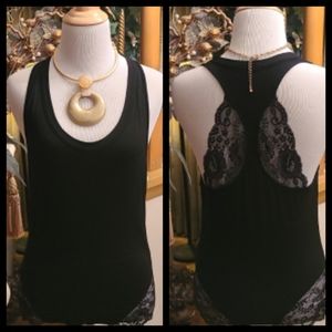 Dreamgirl Lace Trimmed Racerback Bodysuit